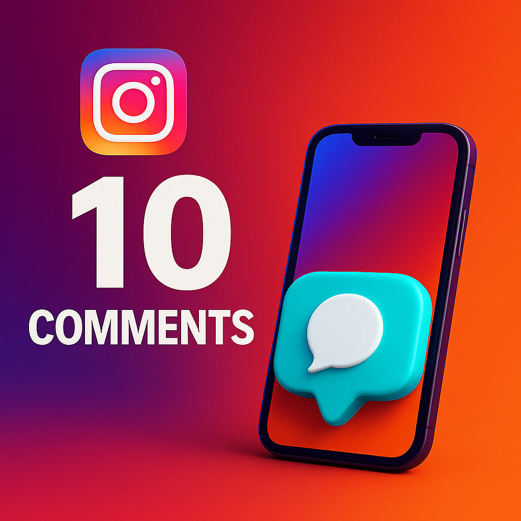 
Ilustración de 10 comentarios para Instagram con un bocadillo de comentario.