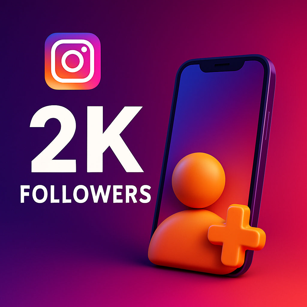 
Ilustración de 2.000 seguidores para Instagram con un icono de perfil.