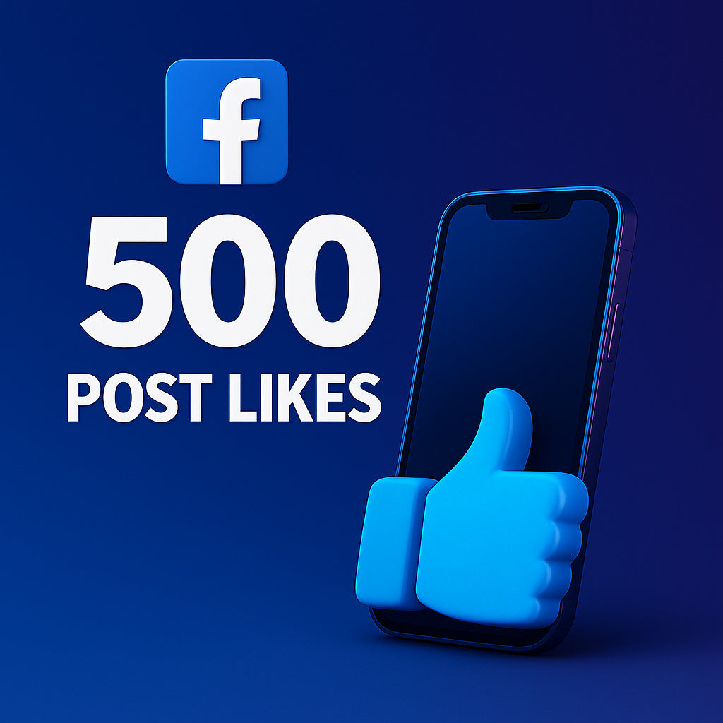 
Ilustración de 500 likes y reacciones para Facebook con un pulgar hacia arriba.