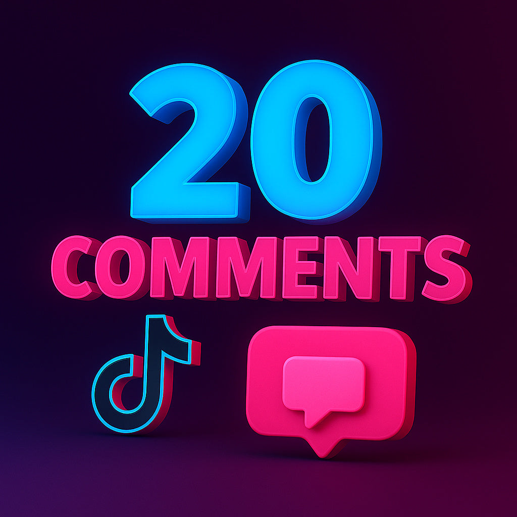 
Ilustración de 20 comentarios para TikTok con un bocadillo de comentario.