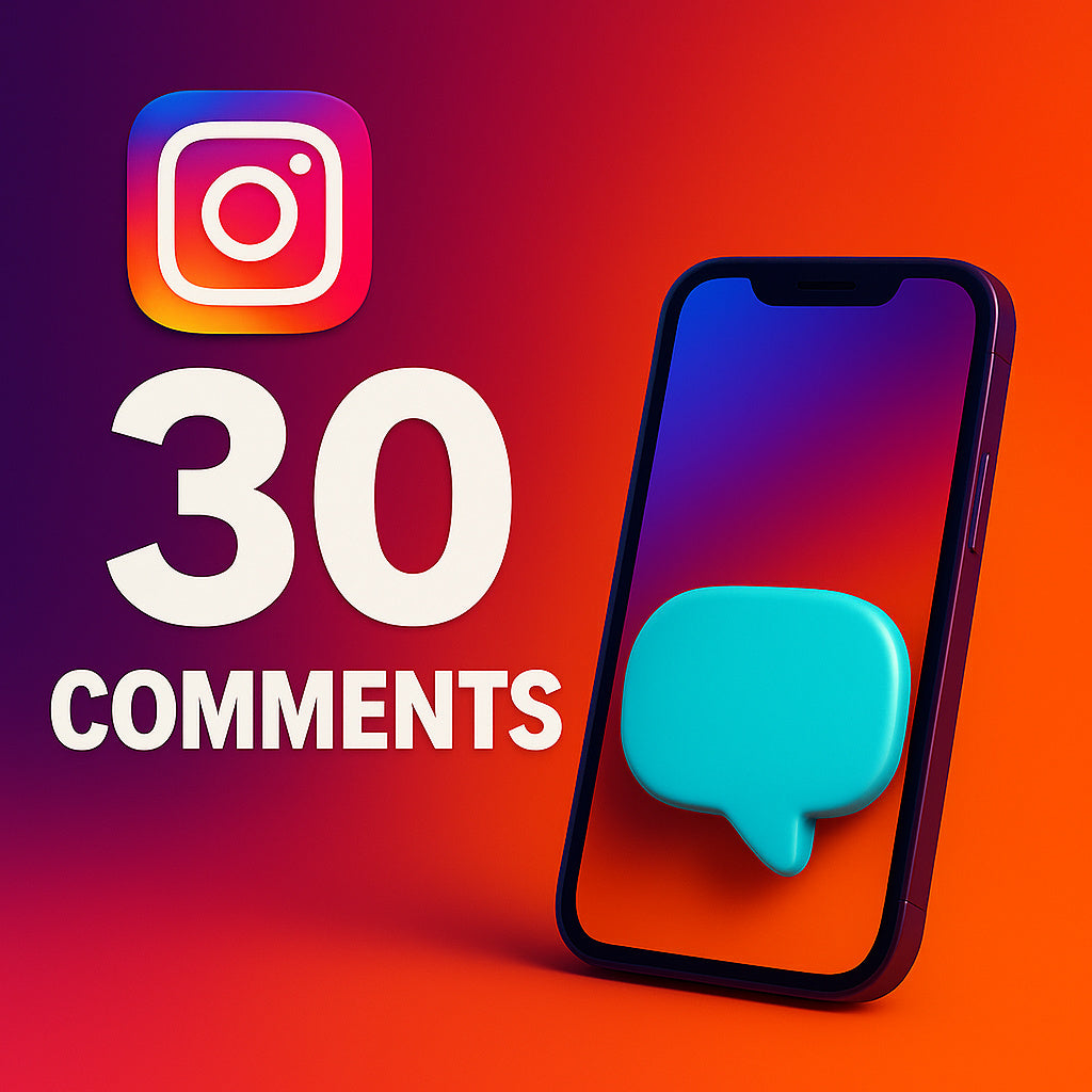 
Ilustración de 30 comentarios para Instagram con un bocadillo de comentario.