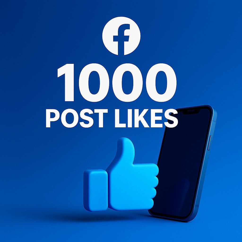 
Ilustración de 1.000 likes y reacciones para Facebook con un pulgar hacia arriba.