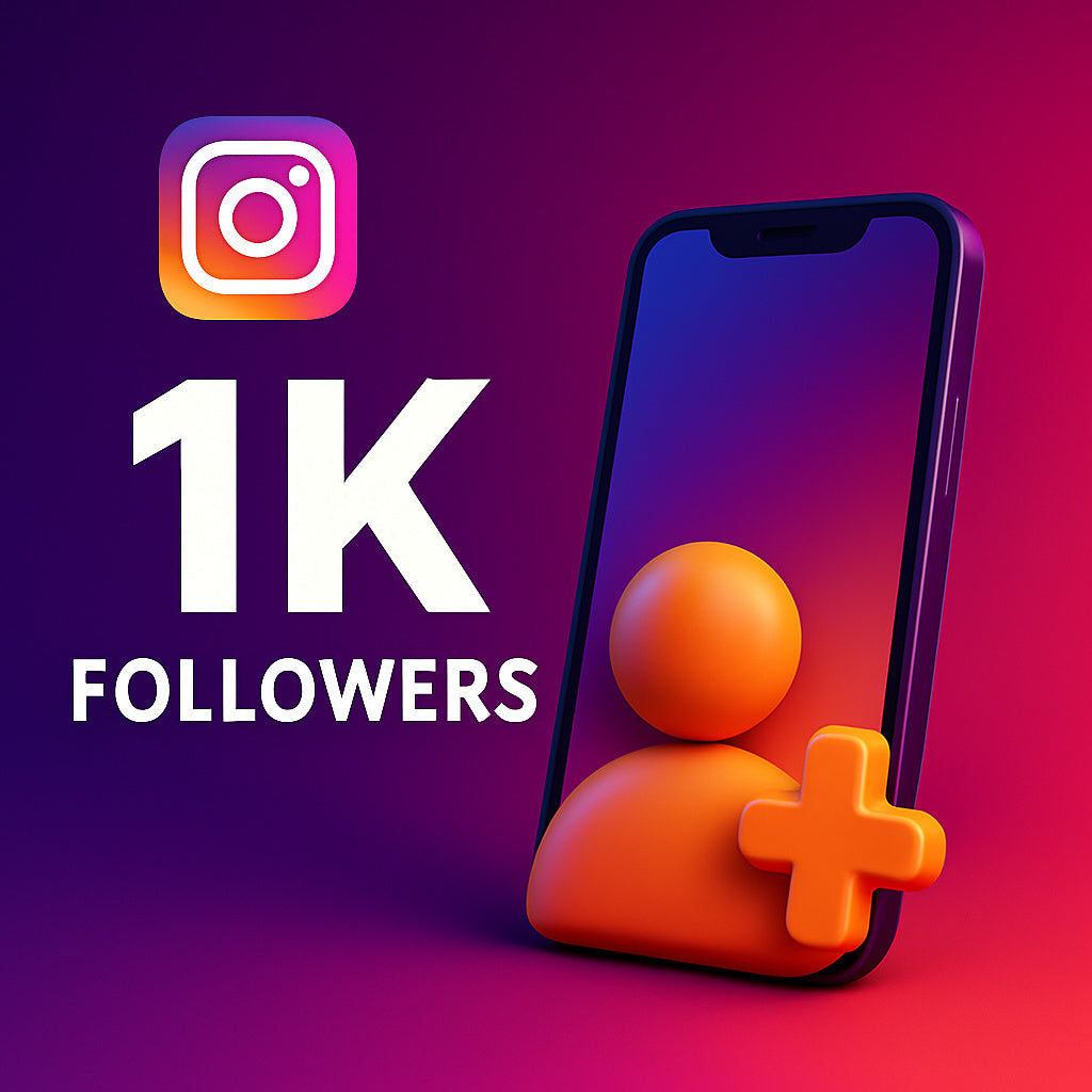 
Ilustración de 1.000 seguidores para Instagram con un icono de perfil.