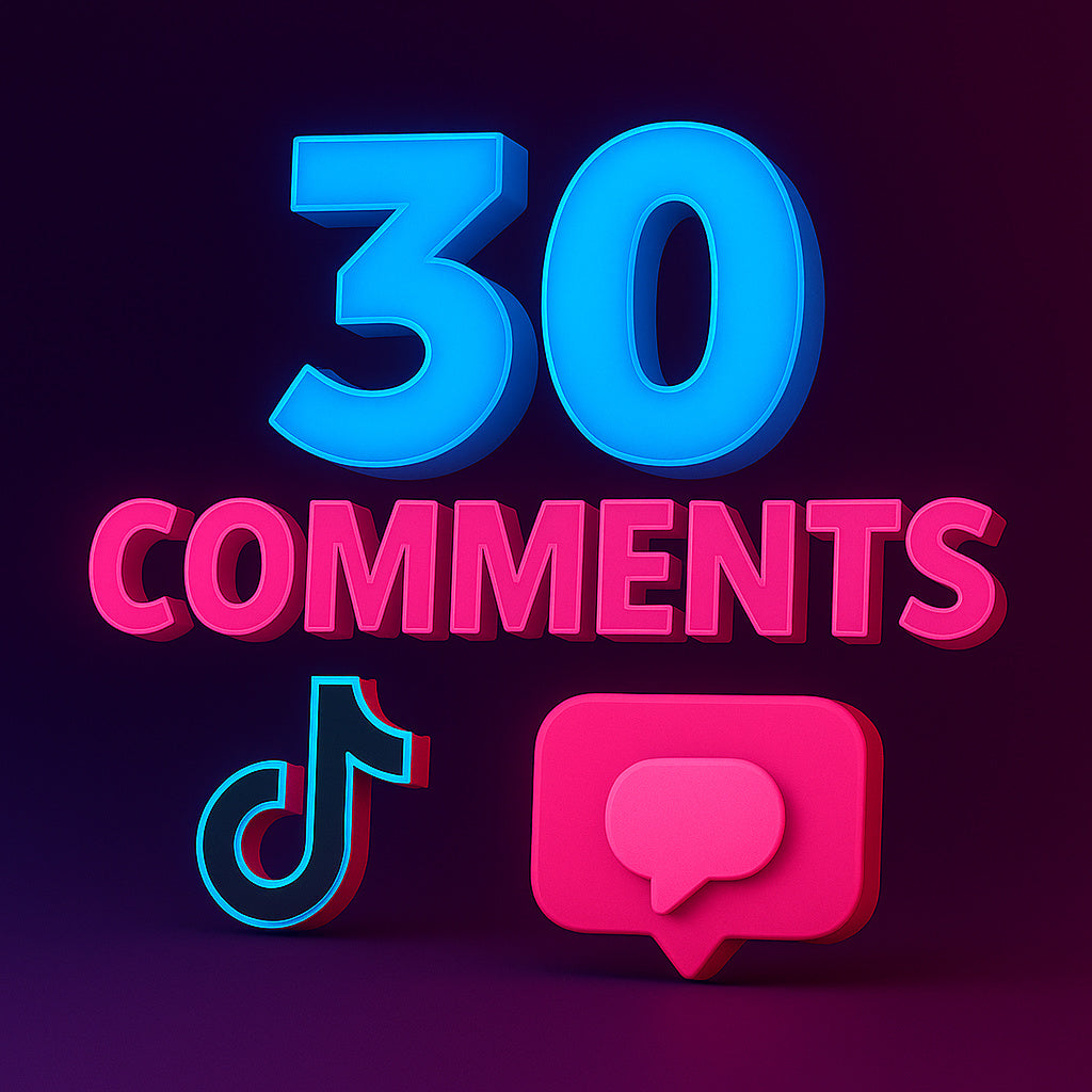 
Ilustración de 30 comentarios para TikTok con un bocadillo de comentario.