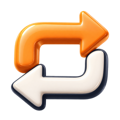 
3D-Pfeilsymbol für Reposts