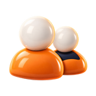 
Icono 3D de personas para seguidores