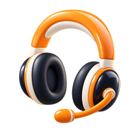 
3D-Headset-Symbol für den Kundensupport
