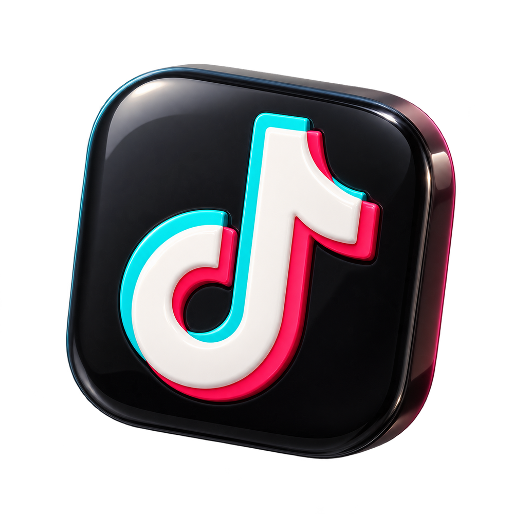 
3D-Symbol für TikTok