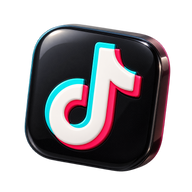 
3D-Symbol für TikTok