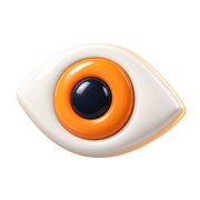
3D-Augensymbol für Aufrufe
