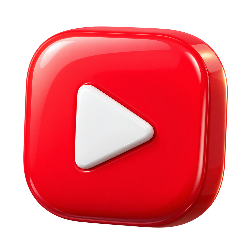 
3D-Symbol für YouTube